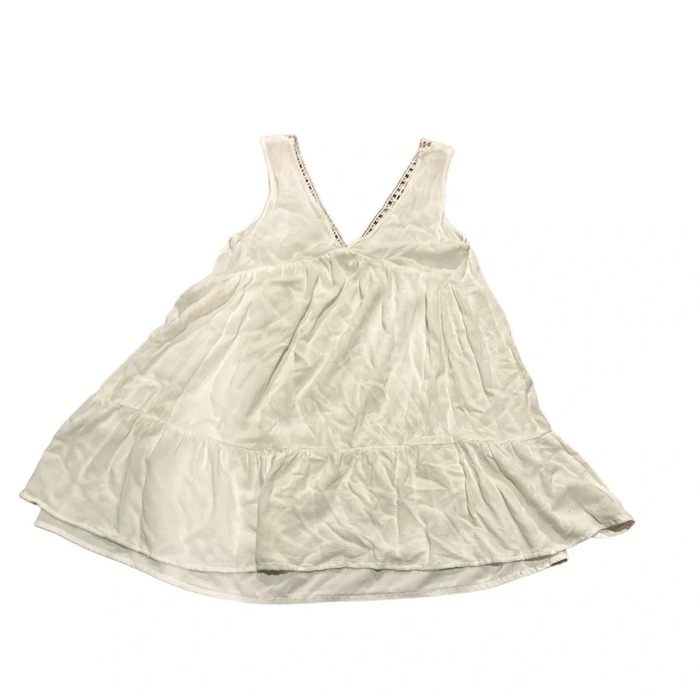 Sleaveless medium top embroidery white baby doll flowers lace - Picture 3 of 3